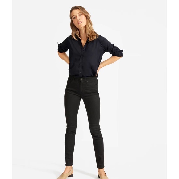 Everlane The Mid-Rise‎ Skinny Jean Black Size 23 Tall - Picture 1 of 14